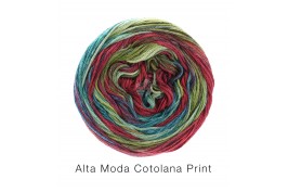 Alta Moda Cotolana Print 103 turquoise-olijfgroen-rood